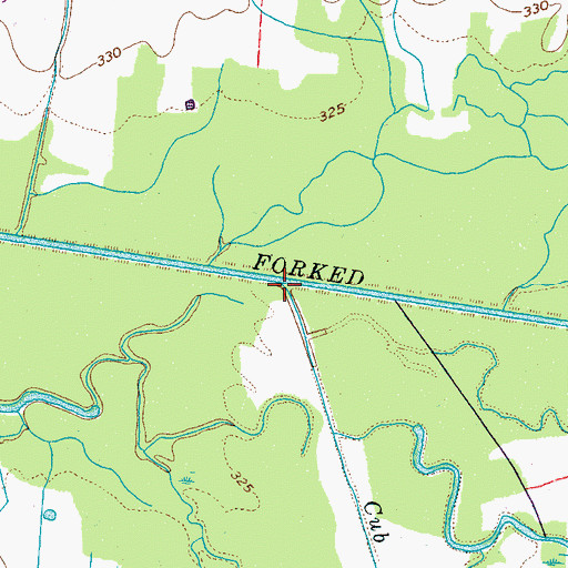 Topographic Map of Cub Creek, TN