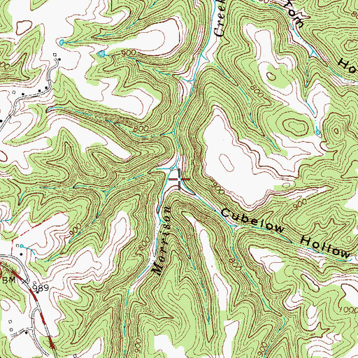 Topographic Map of Cubelow Hollow, TN