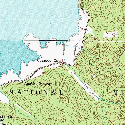 Topographic Map of Culpepper Cemetery, TN