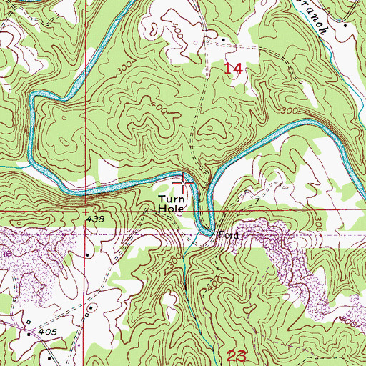 Topographic Map of Turn Hole, AL
