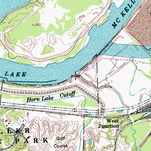 Topographic Map of Cypress Creek, TN