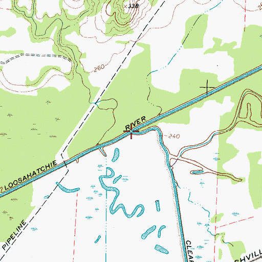 Topographic Map of Cypress Creek, TN