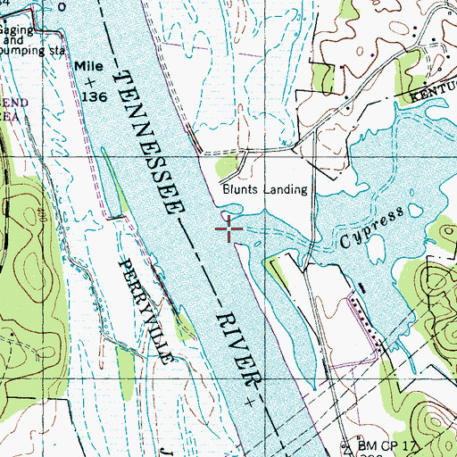 Topographic Map of Cypress Creek, TN