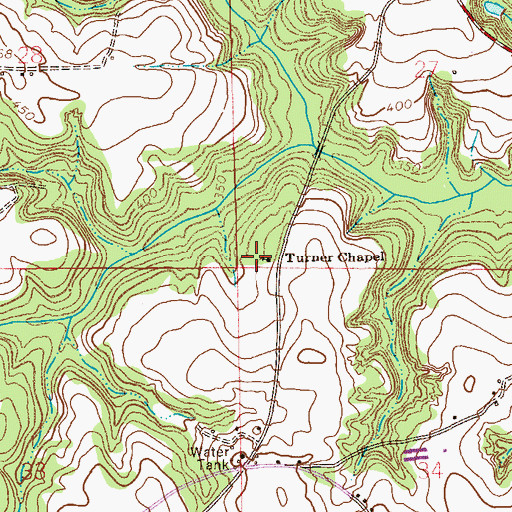 Topographic Map of Turner Chapel, AL