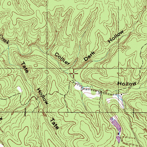 Topographic Map of Dark Hollow, TN