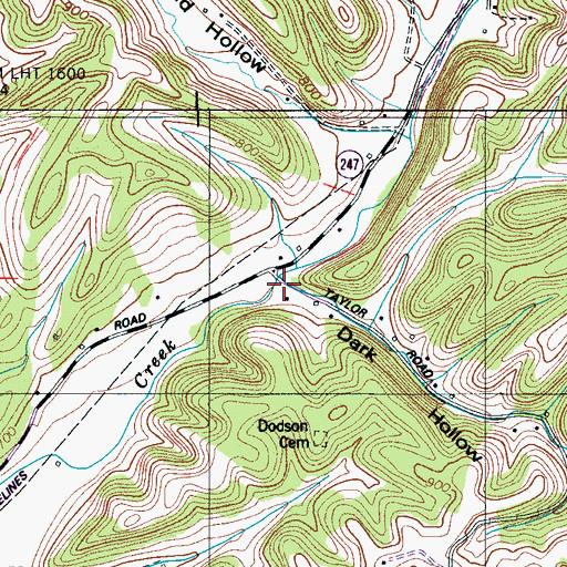 Topographic Map of Dark Hollow, TN