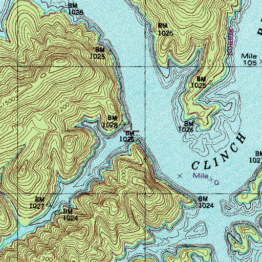 Topographic Map of Dark Hollow, TN