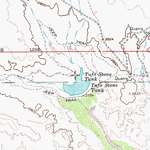 Topographic Map of Tufa Stone Tank, AZ