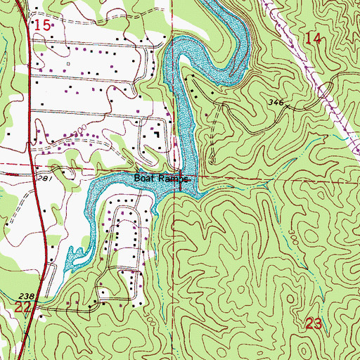 Topographic Map of Lake Tuscaloosa, AL