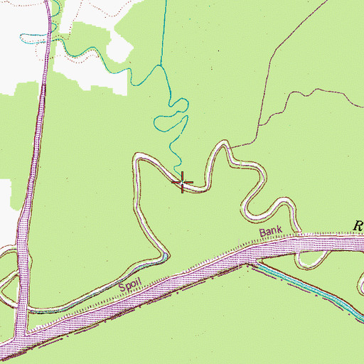 Topographic Map of Davidson Creek, TN