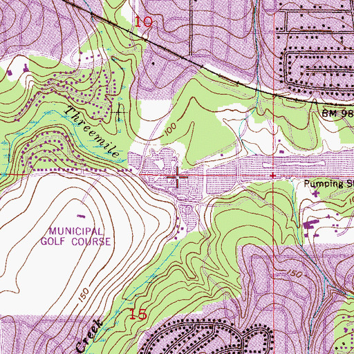 Topographic Map of Twelvemile Creek, AL