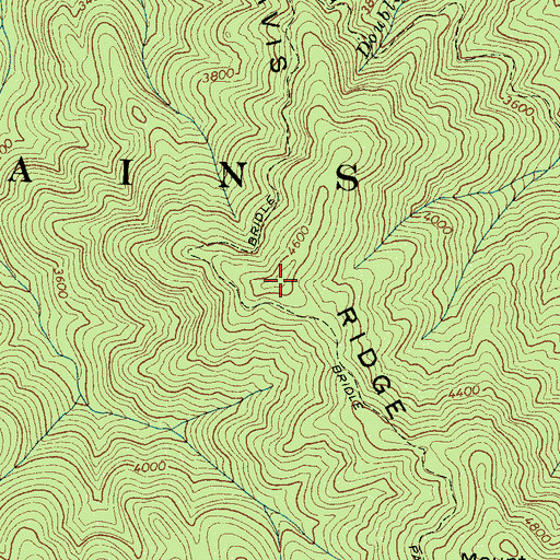 Topographic Map of Davis Ridge, TN