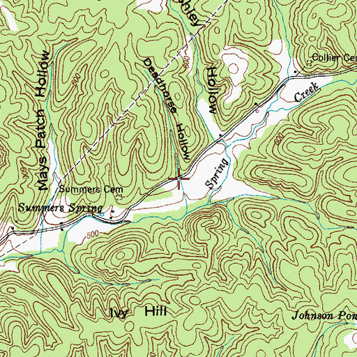Topographic Map of Deadhorse Hollow, TN