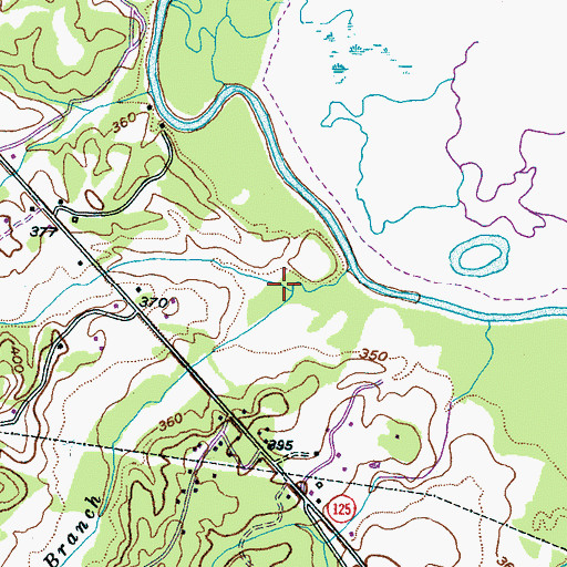 Topographic Map of Deadman Branch, TN