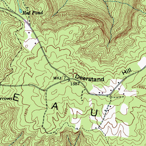 Topographic Map of Deerstand Hill, TN