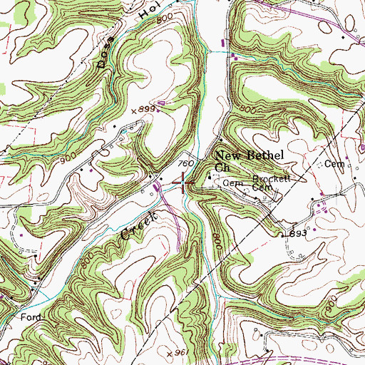 Topographic Map of Dick Hollow, TN