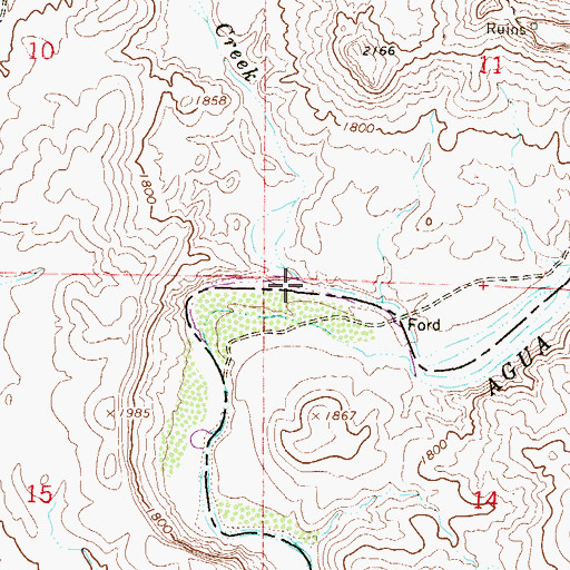 Topographic Map of Tule Creek, AZ