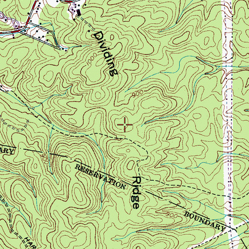 Topographic Map of Dividing Ridge, TN