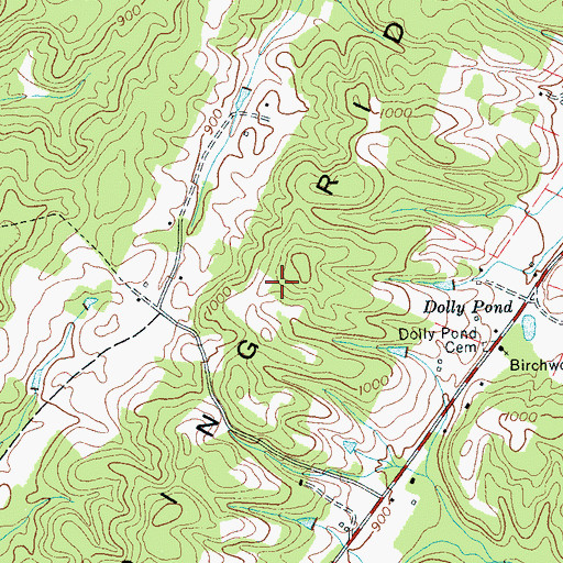 Topographic Map of Dividing Ridge, TN