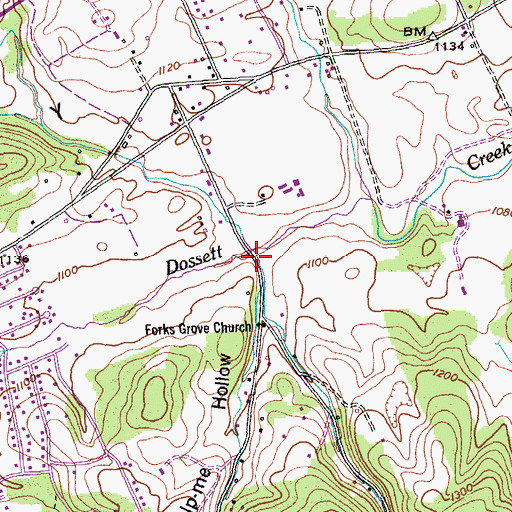 Topographic Map of Do-help-me Hollow, TN