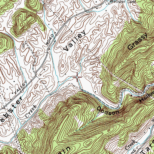 Topographic Map of Dodson Hollow, TN