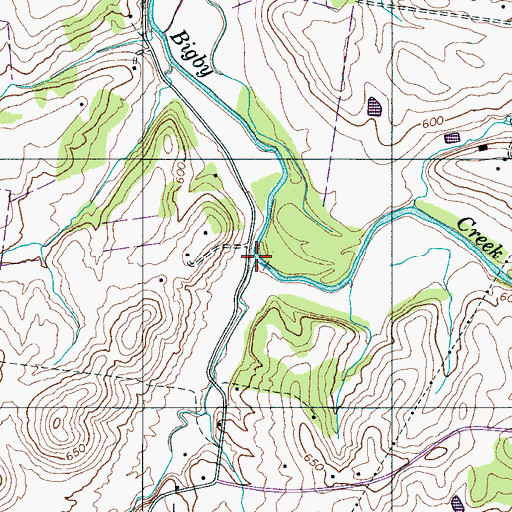 Topographic Map of Dog Branch, TN