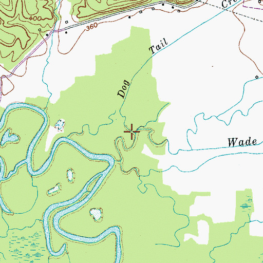 Topographic Map of Dog Tail Creek, TN