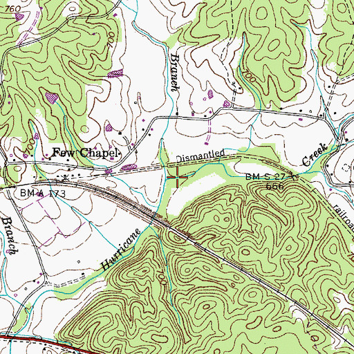 Topographic Map of Dogwood Branch, TN