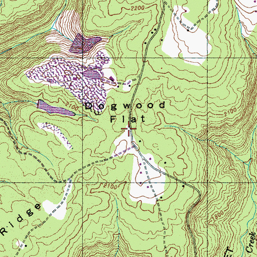 Topographic Map of Dogwood Flat, TN