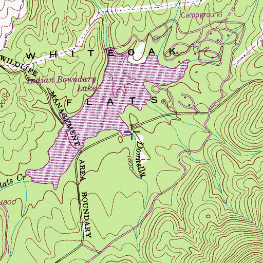 Topographic Map of Donnelly Branch, TN