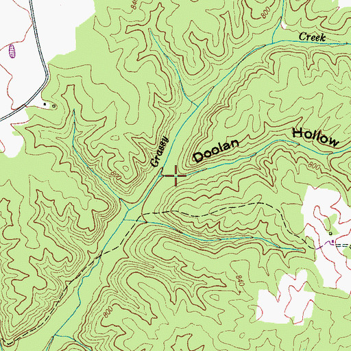 Topographic Map of Doolan Hollow, TN