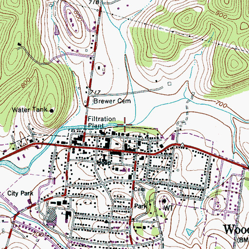 Topographic Map of Doolittle Branch, TN