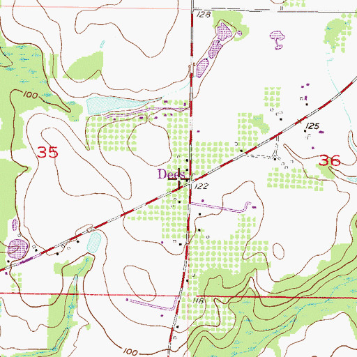 Topographic Map of Union Church, AL