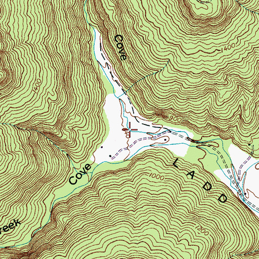 Topographic Map of Drip Spring Cove, TN