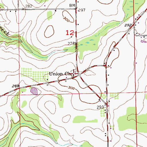 Topographic Map of Union Baptist Church, AL