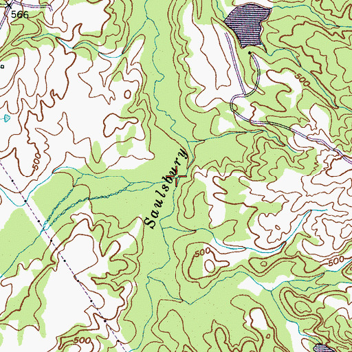 Topographic Map of Dry Branch, TN