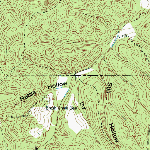 Topographic Map of Dry Branch, TN