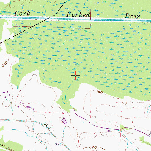 Topographic Map of Dry Branch, TN
