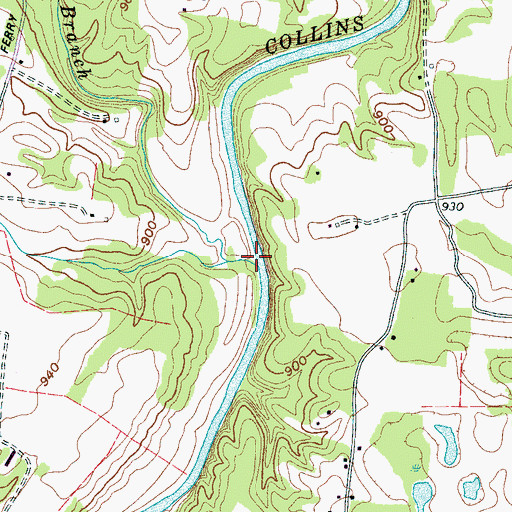 Topographic Map of Dry Branch, TN