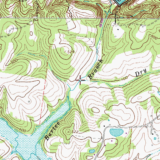 Topographic Map of Dry Branch, TN