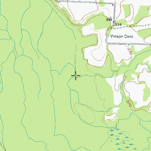 Topographic Map of Dry Branch, TN
