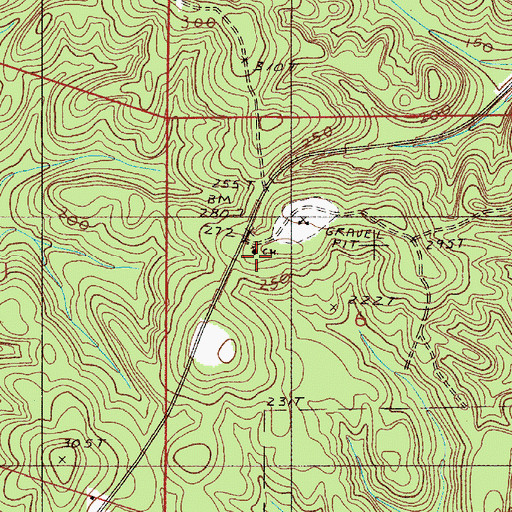 Topographic Map of Union Church, AL