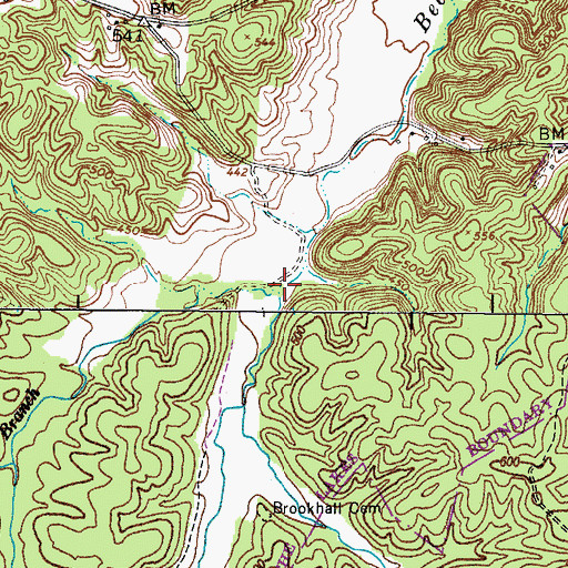 Topographic Map of Dry Branch, TN