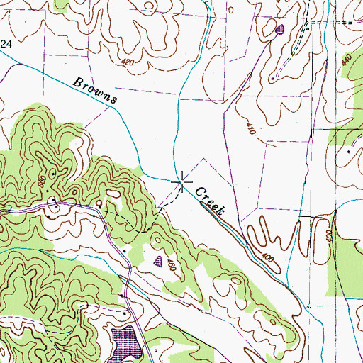 Topographic Map of Dry Creek, TN