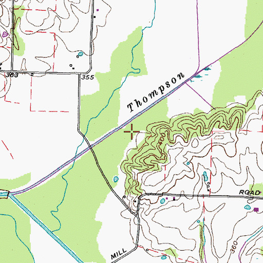 Topographic Map of Dry Creek, TN