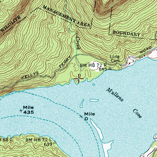 Topographic Map of Dry Creek, TN