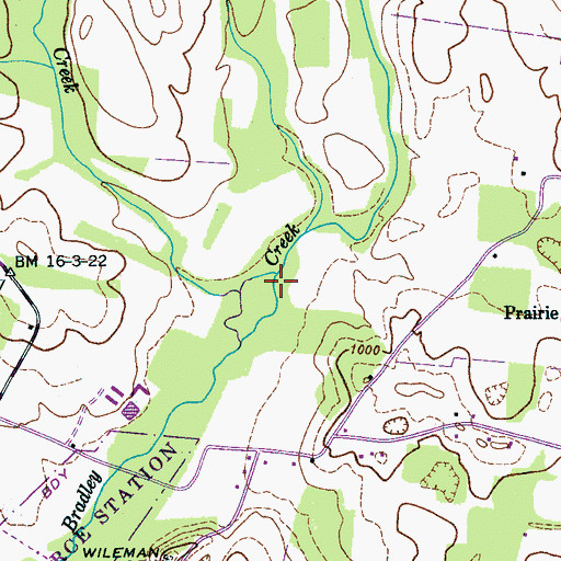 Topographic Map of Dry Creek, TN