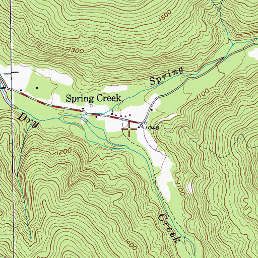 Topographic Map of Dry Creek Gulch, TN