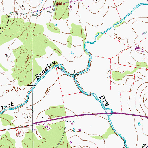 Topographic Map of Dry Fork, TN