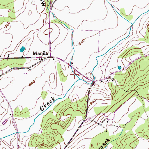 Topographic Map of Dry Hollow, TN